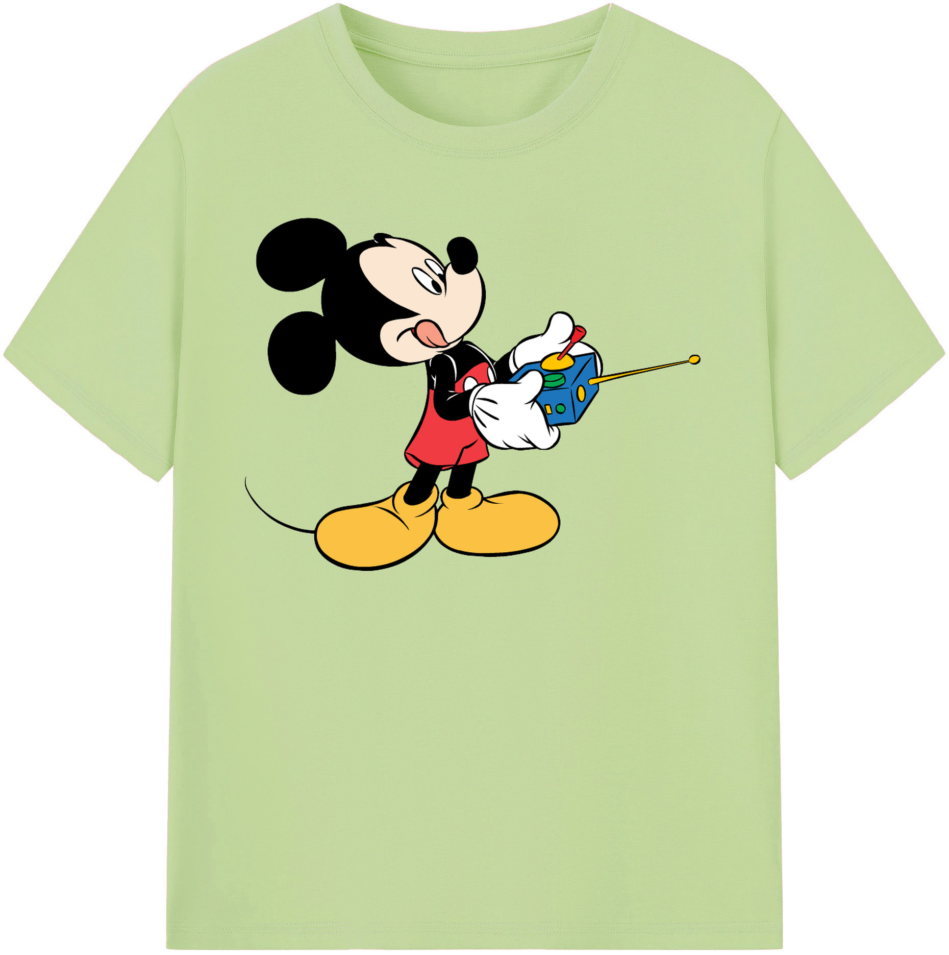 （画像用） ミッキーマウス Mickey Mouse 綿100％半袖Tシャツ（フロントプリント）